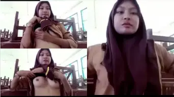 Abg Pramuka Berhijab Bikin Heboh Dengan Aksi Remas Payudara Yang Menggoda