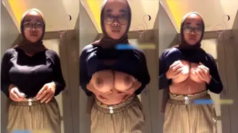 Remasan Payudara Hijaber Toge Yang Menggairahkan