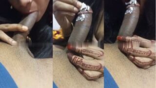 Gadis Nakal Memberikan Blowjob India Dengan Krim Di Penis