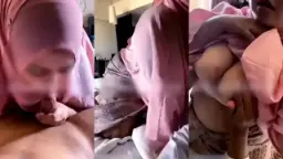 Hijab Pink Menggoda, Mulut Penuh Nafsu Mengisap Hingga Tuntas