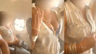 Istri India Nakal Pamer Tetek Di Pesawat Umum, Bikin Penumpang Panas